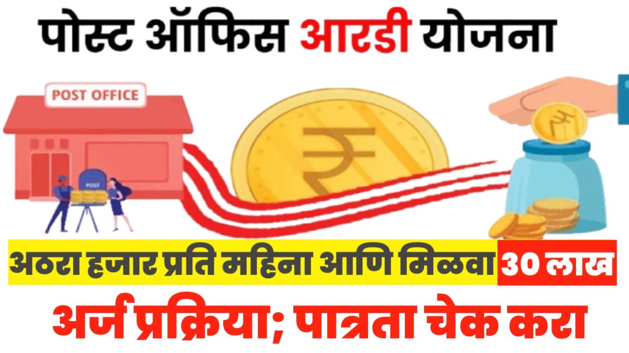 पोस्ट ऑफिस देत आहे तुम्हाला तीस लाख रुपये; लवकरात लवकर फायदा घ्या; Post Office RD Scheme
